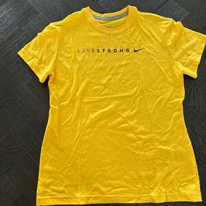 Nike Kids Unisex Live Strong Dri-FIT Yellow T-Shirt